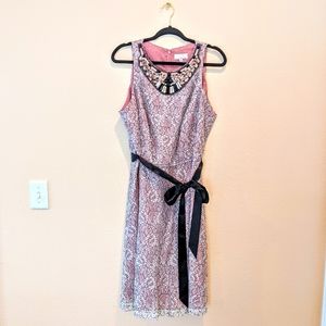 Adrianna Papell Blush A-line Lace Dress 16W